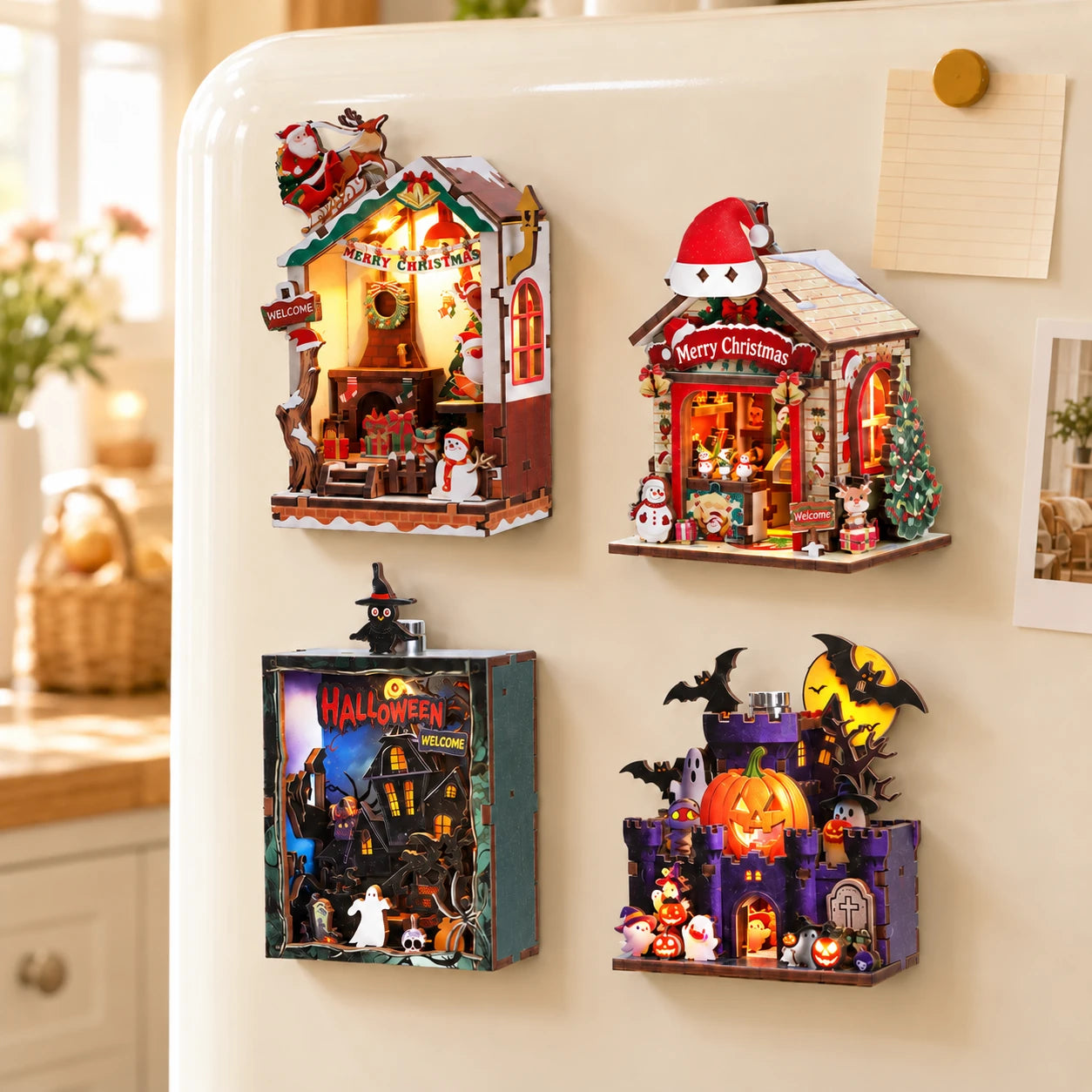 Christmas House Fridge Magnet